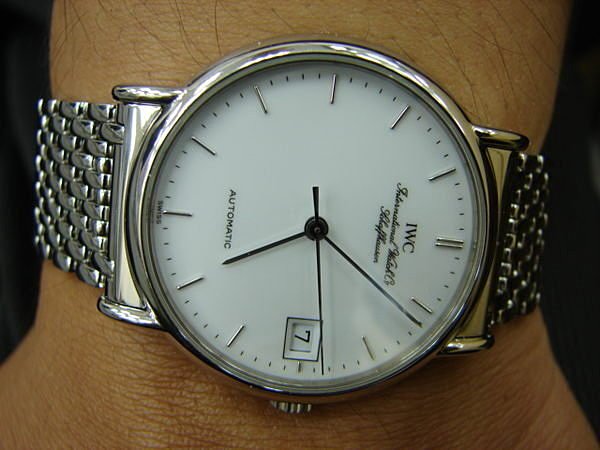 彰化流當品拍賣 流當手錶 原裝 IWC 萬國 不銹鋼 自動 男錶 ZR070